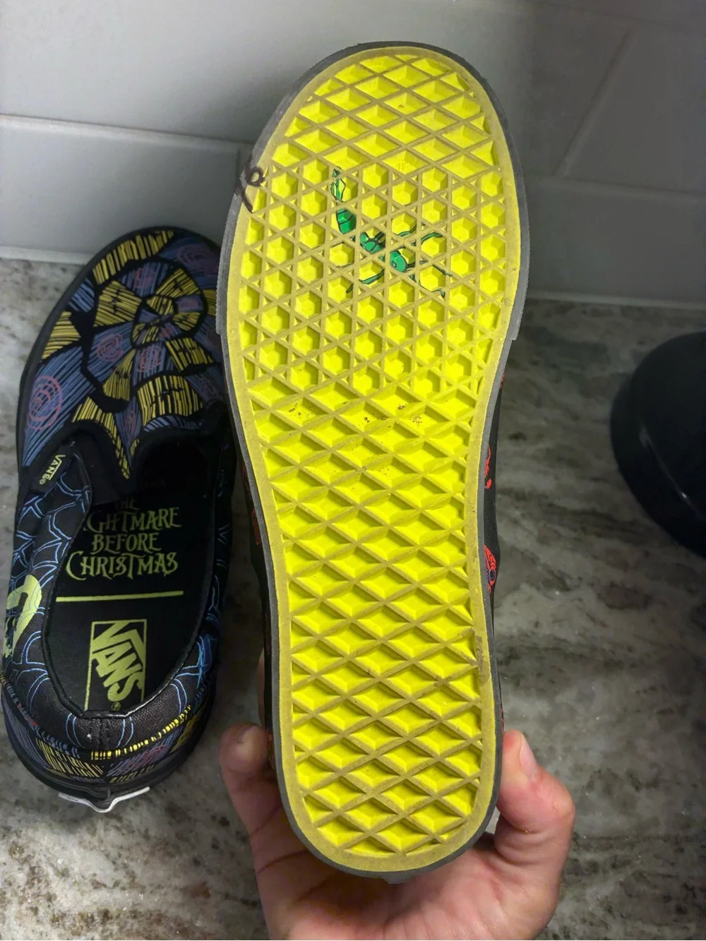Disney Vans Nightmare Before Christmas Slip-On Black Multicolor Size 8 Women’s